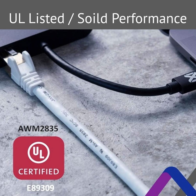 JAVEX [0.5 pies, paquete de 10] UL listado CAT6A/CAT7 RJ45