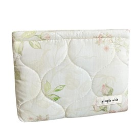 Sunwel Fashion Cute Cosmetic Bag for Women Girls, Floral Coquette Aesthetic Make Up Bags, white/pink, Coquette