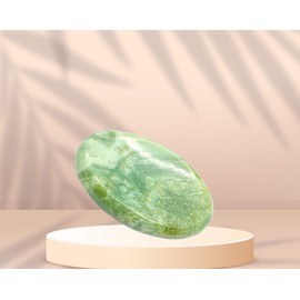 GEMSCITE GEMSCITE Serpentine Crystal Thumb Worry Stones Metaphysical Gemstone Crystal Healing Reiki Men Women Gift FENG Shui Positive Energy Love Wellness Palm Stones Wicca Powerful