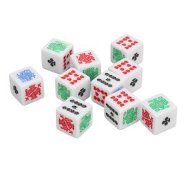 20 Pieces Poker Dice Set Acrylic Dice Impact Resistant with Carrying Case for Poker Games Party Supplies, Birthdays
