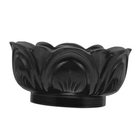 Zerodeko Lotus Shaped Wooden Buddha Base Pedestal for Flowerpots Decor Sturdy Retro Display Stand for Gardening Interior Decoration for Home Temple Office Use