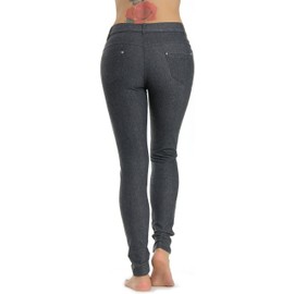 Prolific Health Women's Jean Look Jeggings Tights Yoga Many Colors Spandex Leggings Pants S-XXL (Small, Grey)