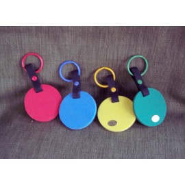 Unbranded KEY RING CHAIN SET OF 4PC ROUND FOAM RED-GREEN-YELL