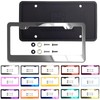 Silicone Back Guard License Plate Frame Polished Mirror Chrome Universal
