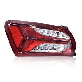 GRAND ORANGE LED Tail Light Compatible with Chevy Malibu 2019 2020 2021 2022 LH Driver Side Rear Lamps Tail Lights Assembly Rear Lights Red Clear lens Chrome Houning 84595944 GM2800262 GM2801262