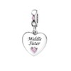 KunBead Middle Sister 18 inch Pink Heart I Love You