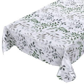 Anro Washable Oilcloth, Wax Tablecloth, Marble Grey