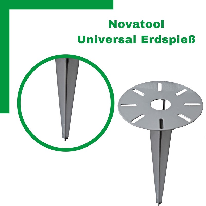 Novatool Ground spikes diameter 15.5 x height 30.5 cm, galvanised,