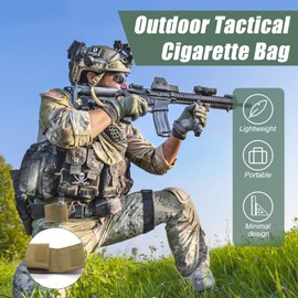 Waist Bag, Khaki Nylon EDC Pouch Pocket Organizer, Small Universal Outdoor Waist Bag for Small Tools Hiking Sports Cycling Jogging