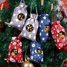 Advent Calendar Stickers 1-24, Advent Calendar Sticker Set, Stickers Christmas Numbers, Stickers for Advent Calendar, Stickers Advent Calendar Numbers for Christmas Decoration