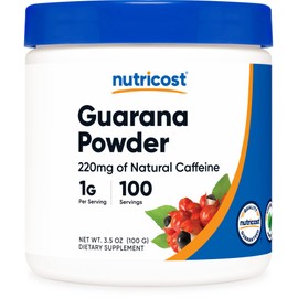 Nutricost Guarana Extract Powder 100 Grams - Natural Brazilian Herbal Caffeine/Energizer Supplement