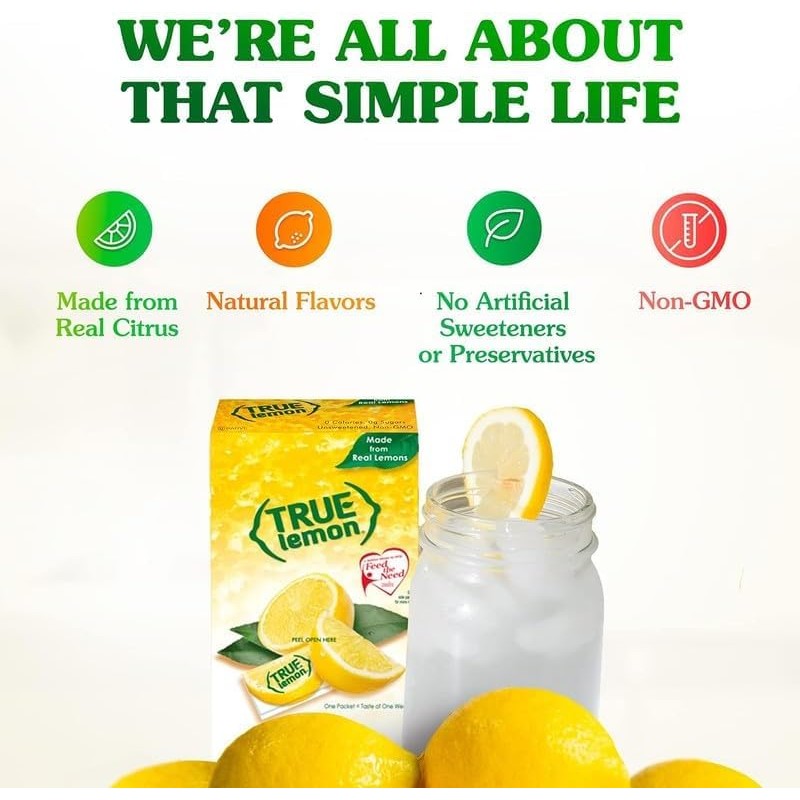 TRUE LEMON & LIME Water Enhancer (96 Packets Each Flavour)