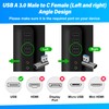 90 Degree USB to USB C Adapter 4 Pack,Middle Left
