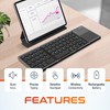 Delton F75 Foldable Bluetooth Keyboard with Touchpad, Compact and Portable
