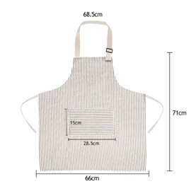 Vicloon Unisex Adjustable Bib Apron, 2 Pcs Apron with 2 Pockets Cooking Kitchen Chef Aprons, Women Men Aprons for Home Kitchen, Restaurant, Coffee house (Black/White)