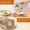 Professional Bread Slicer with Adjustable Guide, Foldable Cutter for Homemade