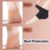 2 Pairs Heel Protectors Soft Gel Heel Cups Black Heel