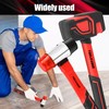 TOOLEAGUE 2Pcs Hammer Set,16oz Rubber Mallet & 35mm Double-Faced Soft