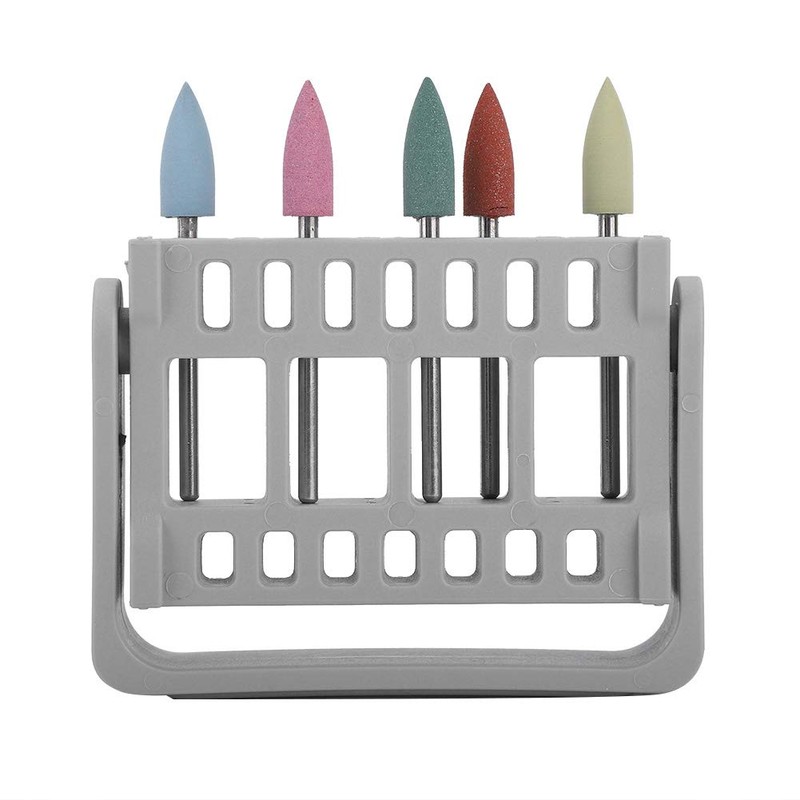16Holes Manicure Drill Bits Holder,Nail Polishing Heads Display Case,Nail Drill