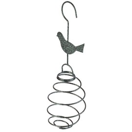 KADAX Bird House for Hanging in the Garden, Balcony, Feeding Station for Wild Birds, Steel Bird Feeder House, Weatherproof Bird Feeder Station, Decoration, Green (Feather)