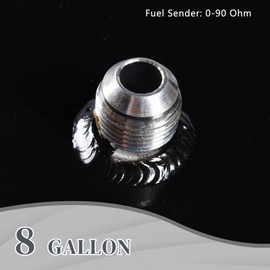 Autoforever Fuel Cell 8 Gallon 30L Aluminum Fuel Gas Tank Polished Racing Street Drift Strip Fuel Tank with Level Sender Black