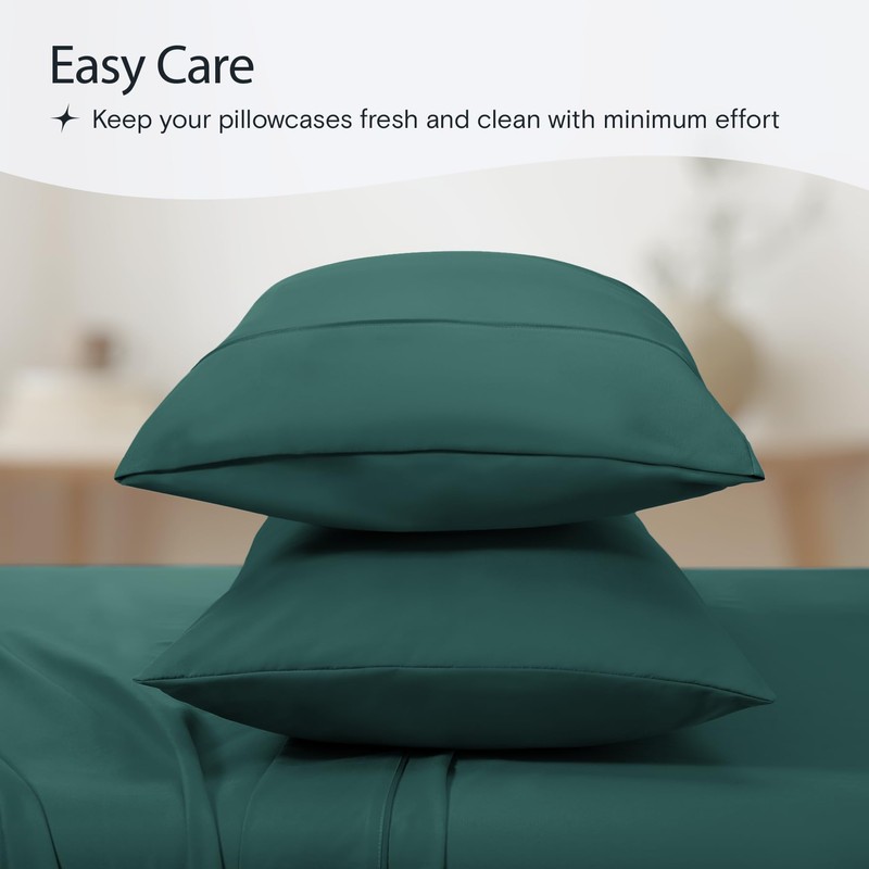 LuxClub Collection Pillowcases 2 Pack - Wrinkle Free Cooling Pillow