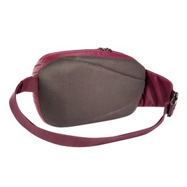 Tatonka Bum Bag Hip Sling Pack (5 L) – Stylish Waist Bag with Three Zip Compartments Including Organiser – Can Also Can Be Worn as Crossbody Bag or Sling Pack – 34 x 19.5 x 6.5 cm, Bordeaux Red / Dahlia, Stylish bum bag / cross body bag with 3 compartmen