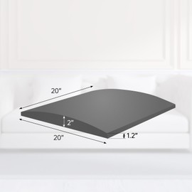 Nigoone 3 Pack Couch Sofa Cushion Support 20"x 20" Foam for Sagging Seat-High Density Foam Under Furniture Loveseat Chair Seat Cushion Sag Repair Anti Slip, Dark Grey