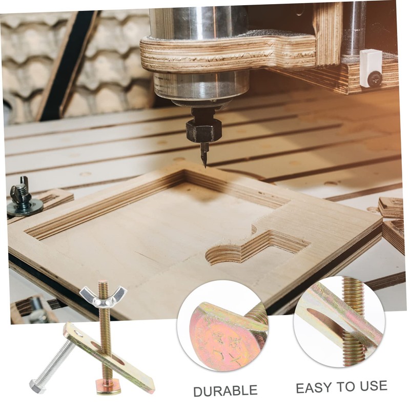 TEHAUX 2 Sets Router Clamps Hold Down Clamp Kit Engraving