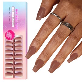 SXVME Gel Nail Tips Medium Coffin Press on Nails Soft Gel Nails Tips 300Pcs Pre Colored Natrual Mauve Tips Press ons Soak Off Acrylic Fake Nails Extensions DIY