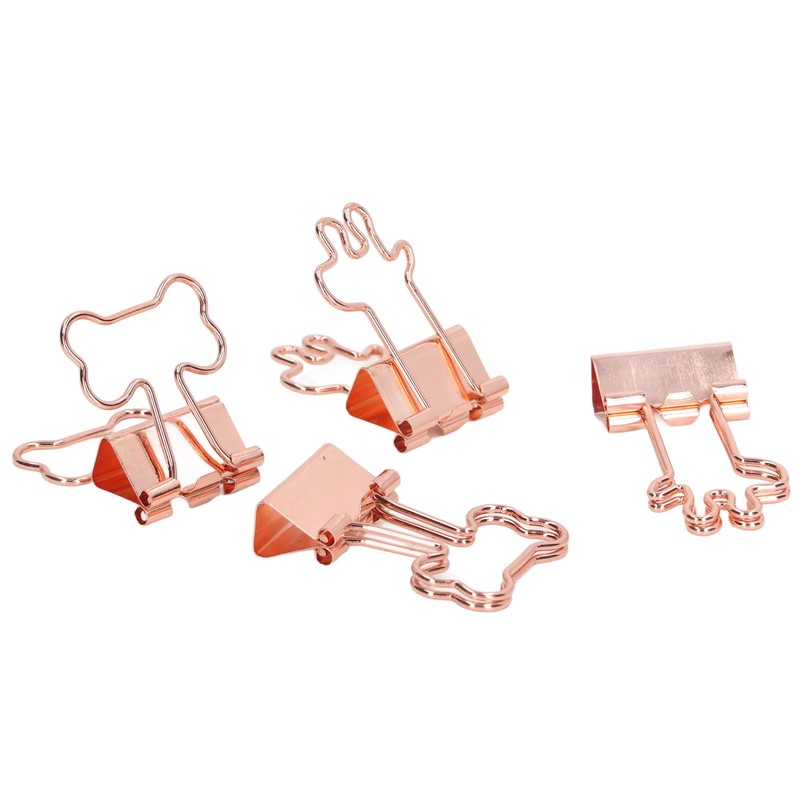 30 Pcs Binder Clips Powerful Clamping Force Deer Bone Shapes