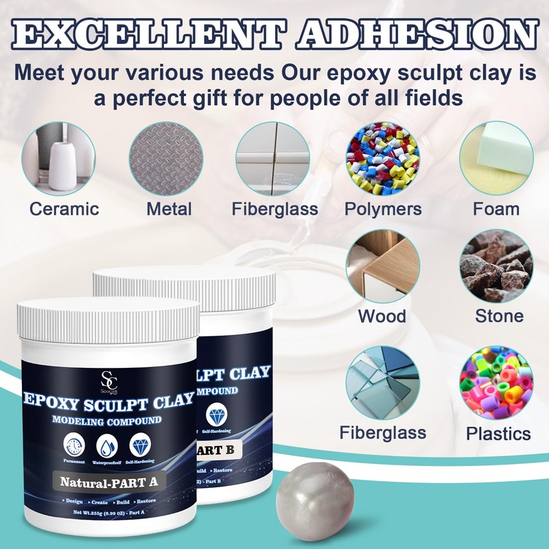 Seocam Epoxy Putty Sculpt Clay, 2 Part A & B