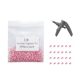 Orthodontic Ligature Ties, YOUYA DENTAL Colorful Ties Bands Rubber 1040pcs Multi-Color Elastic Teeth Orthodontic Ligature Rubber Bands with Orthodontic Ligature Gun for Brace and Orthodontic Procedure