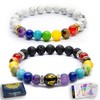 WICCSTAR Double Natural Chakra Bracelet with Jewellery Box & Meaning