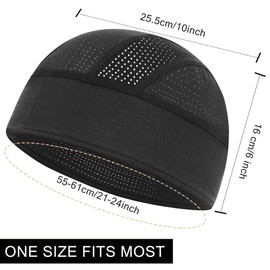 vidsel Skull Cap Cooling Helmet Liner Beanie Breathable Mesh Sweat Wicking Cycling Running Hat for Men Women