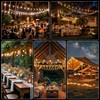 BYIZO 50FT Outdoor String Lights with Remote, 20 Dimmable Shatterproof
