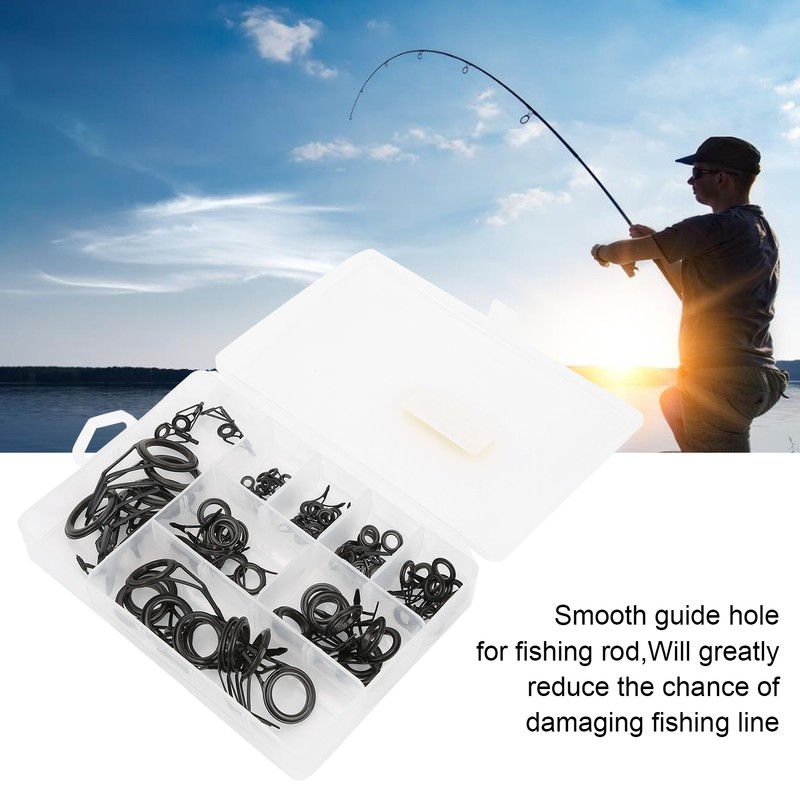 Fishing Rod Single Foot Fishing Pole Eyes Rings Repair Kit