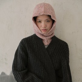 Women's Balaclava - Unique Original Design, Color Dot Wool LF1728 Free Size/Beige 4ea