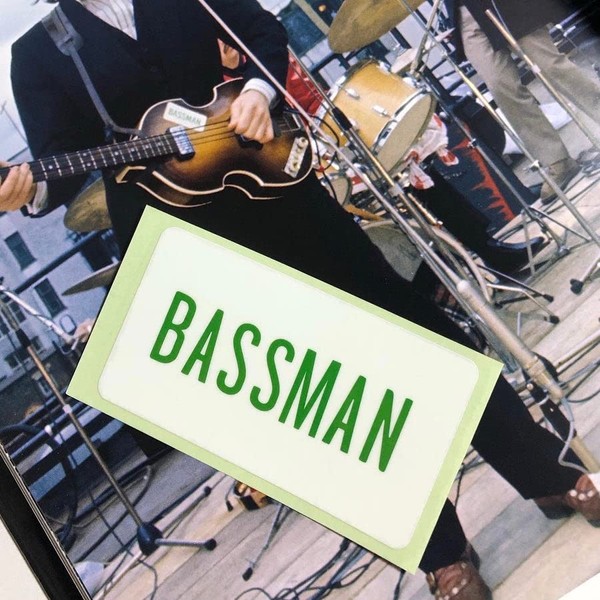 Inlay Sticker for Guitars & Bass - Paul McCartney Bassman from The Beatles Let It Be Film - Get Back Edition