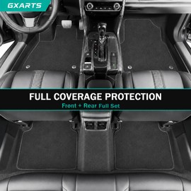 Custom Fit Velour Carpet Floor Mats for Lexus ES350 2007-2012， 4-Piece Front & Rear Full Set，Premium All-Weather Waterproof with Anti-Skid Retaining Buckle，Black Floor Mat Accessories