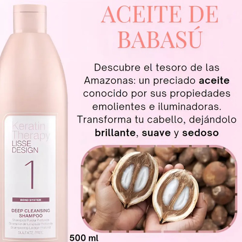 Paso 1 Alisado Liss Design Alfaparf Shampoo X 500ml Limpieza