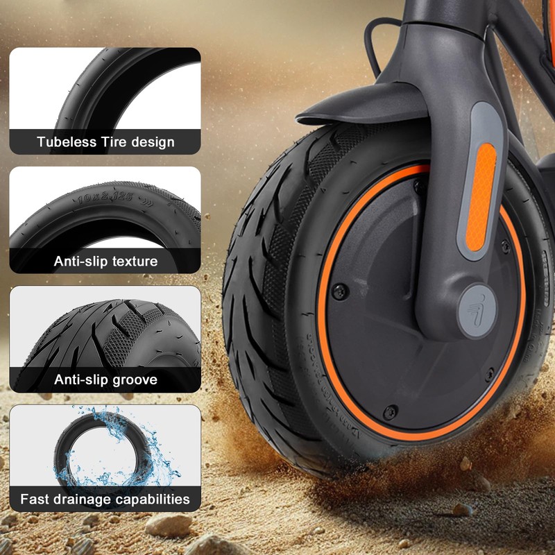 Amitor 10x2.125 Tire, Heavy Duty Outer Tire Compatible with Ninebot