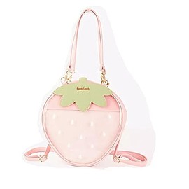 TAMMYFLYFLY Ita Bag Strawberry Fruit Shoulder Bag Satchel Backpack Casual Daypack-Kawaii DIY Cosplay Strawberry Daypack (Pink)