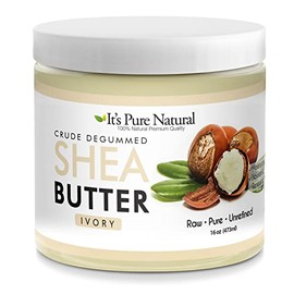 Manteca de karité de marfil africano sin refinar (16 oz) – 100% pura y natural para piel seca agrietada, eczema, estrías y antienvejecimiento – Uso en cuerpo, cara, labios, cabello