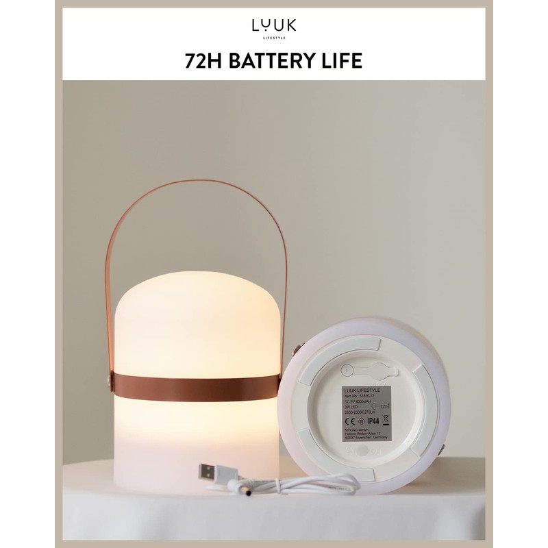 LUUK LIFESTYLE Mobile Design Lantern for Outdoors in Scandinavian Design,