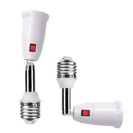 CLWHJ-360° Adjustable Splitter Socket Adapter. E26/E27 Light Socket Extender, Adjustable 180° Degree Bendable Max Watt 60W [2-Pack]