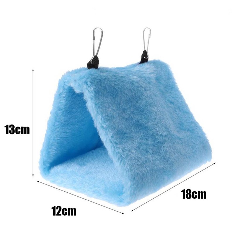 Bird Parrot Hammock Hut Practical Plush Snuggle Hanging Cave Cage