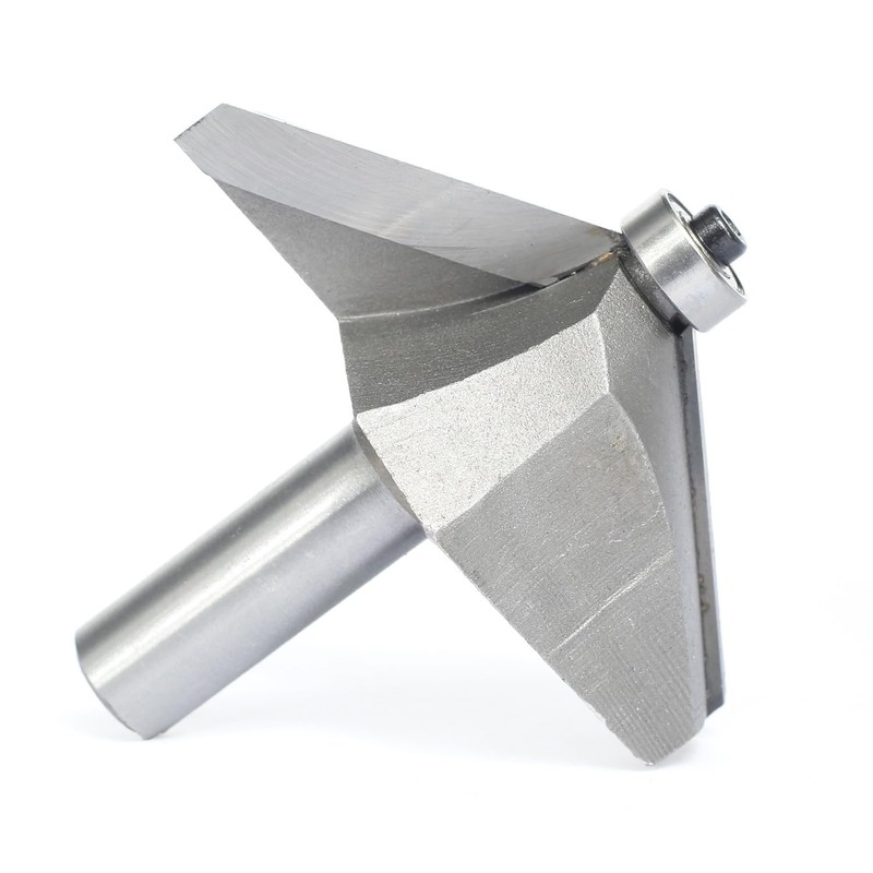 Akylin 60 Degree Chamfer Router Bit,1/2" Shank,1-3/16" Cutting Depth,11/16" Cutting