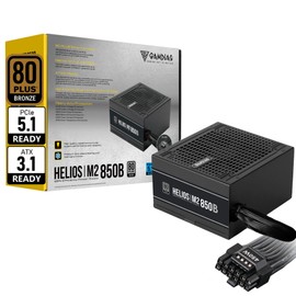 GAMDIAS ATX 3.1 & PCIe 5.1 850W Bronze PSU, 850W Gaming Power Supply, 80+ Bronze ATX Gold 12V Power Supplies for Gaming PC Desktop Computers and Active PFC
