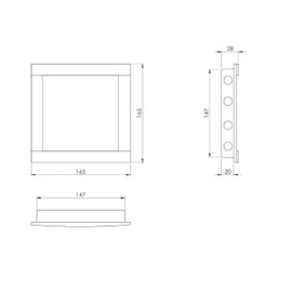 150x150mm / 6x6 inch White ABS Plastic Access Panel - Inspection Hatch - Revision Door